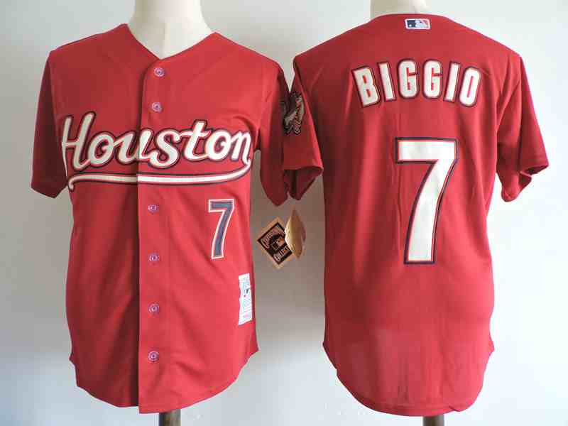 Astros 7 Craig Biggio Red Cooperstown Collection Jersey