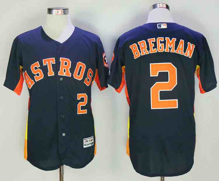 Astros 2 Alex Bregman Navy Flexbase Jersey