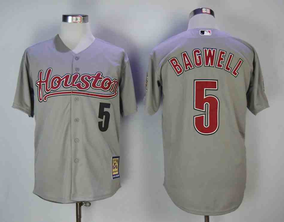 Astros 5 Jeff Bagwell Gray Cooperstown Collection  Jersey