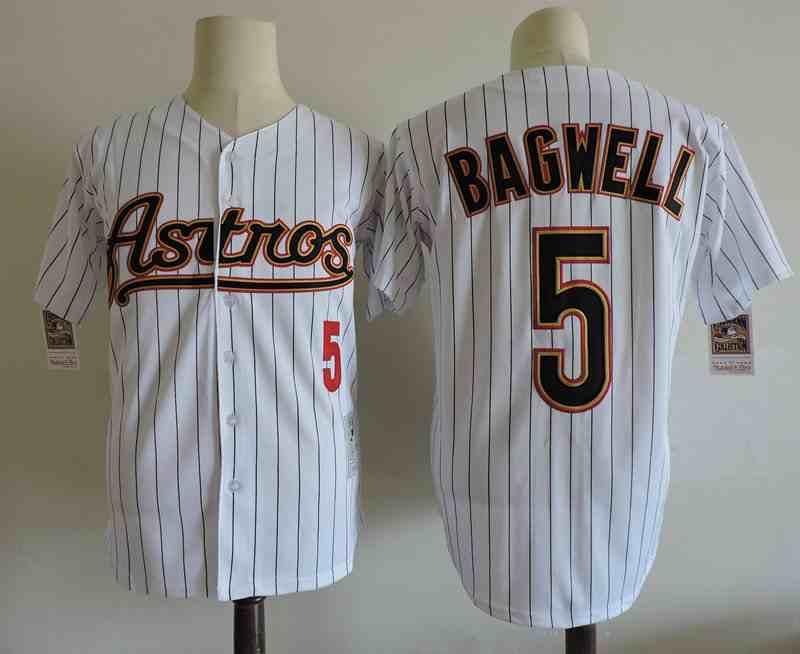 Astros 5 Jeff Bagwell White Cooperstown Collection Jersey