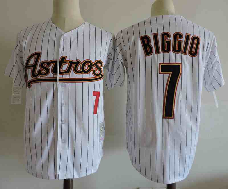 Astros 7 Craig Biggio White Cooperstown Collection  Jersey