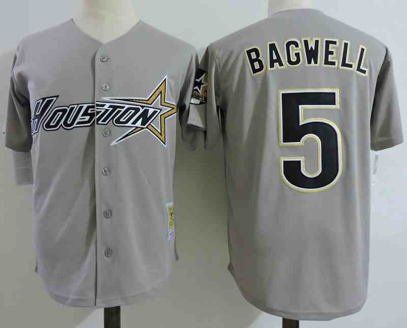Astros 5 Jeff Bagwell Gray Cooperstown Collection Jersey