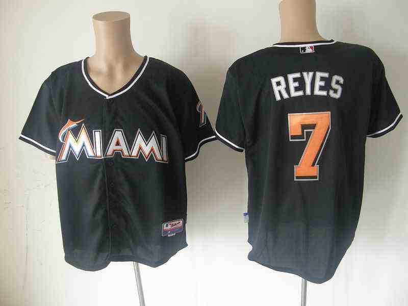 Marlins 7 REYES black kids Jersey