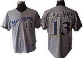 Brewers 13 Greinke grey Kids Jersey