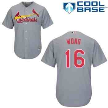 Cardinals 16 Kolten Wong Grey Youth Cool Base Jersey