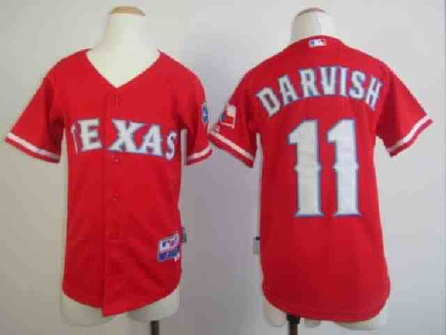 Texas Rangers 11 Darvish Red Youth Jersey