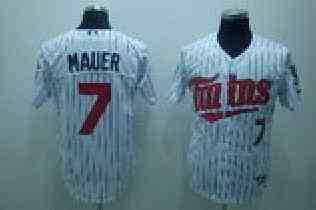 Twins 7 Joe Mauer White Kids  Jersey
