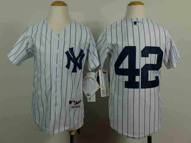 Yankees 42 Rivera White Youth Jersey