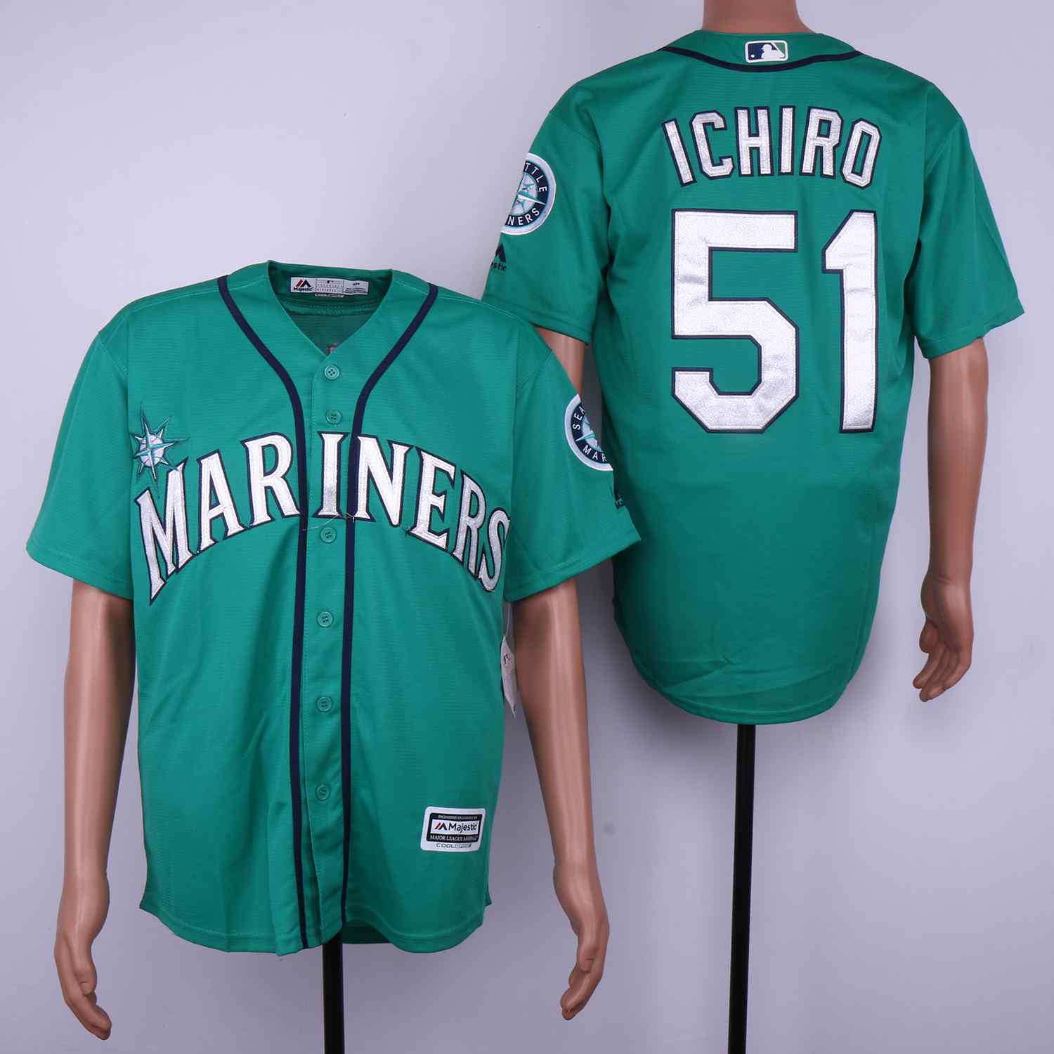 Mariners 51 Ichiro Suzuki Green Cool Base Jersey