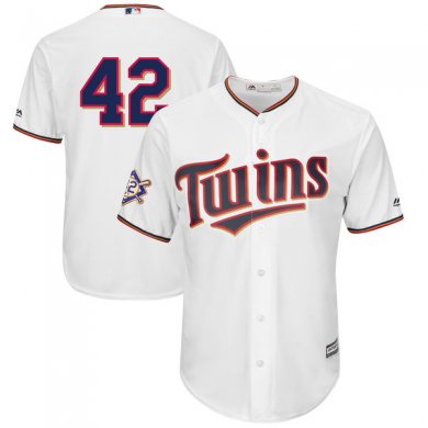 Men Minnesota Twins White 2018 Jackie Robinson Day Cool Base Jersey