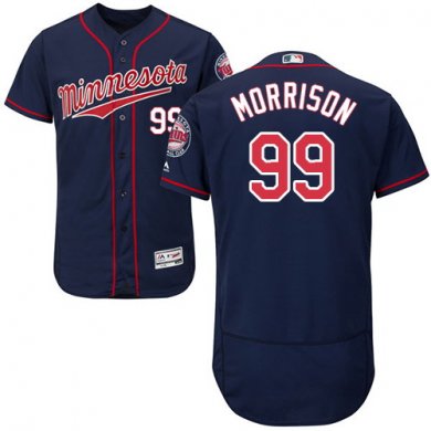 Twins #99 Logan Morrison Navy Blue Flexbase Authentic Collection Stitched Baseball Jersey