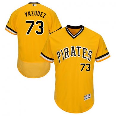 Pirates #73 Felipe Vazquez Gold Flexbase Authentic Collection Stitched Baseball Jersey