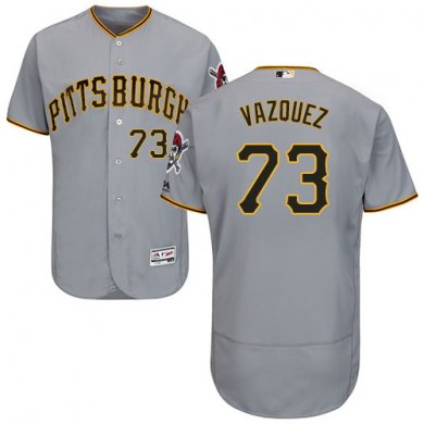 Pirates #73 Felipe Vazquez Grey Flexbase Authentic Collection Stitched Baseball Jersey