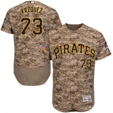 Pirates #73 Felipe Vazquez Camo Flexbase Authentic Collection Stitched Baseball Jersey