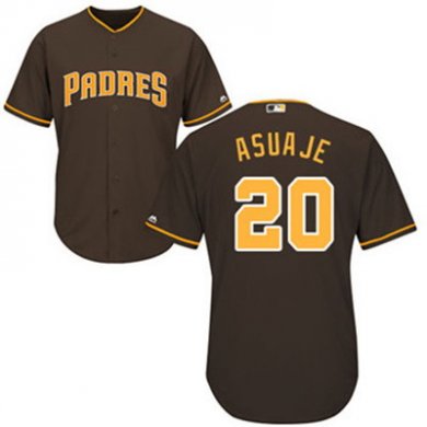 Padres #20 Carlos Asuaje Brown New Cool Base Stitched Baseball Jersey