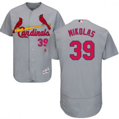 Cardinals #39 Miles Mikolas Grey Flexbase Authentic Collection Stitched Baseball Jersey