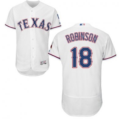 Rangers #18 Drew Robinson White Flexbase Authentic Collection Stitched Baseball Jersey