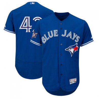 Men Toronto Blue Jays Royal 2018 Jackie Robinson Day Flex Base Jersey