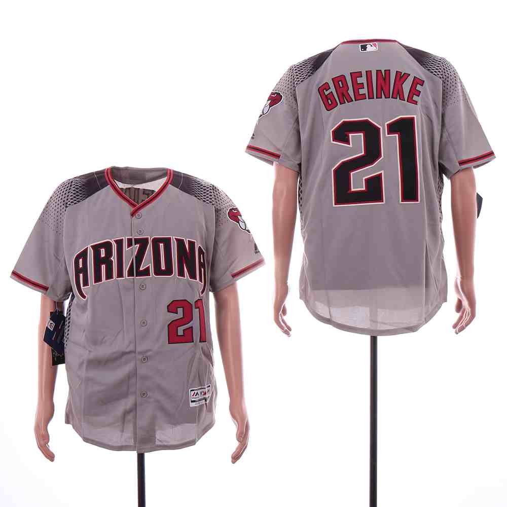 Diamondbacks 21 Zack Greinke Gray Flexbase Jersey