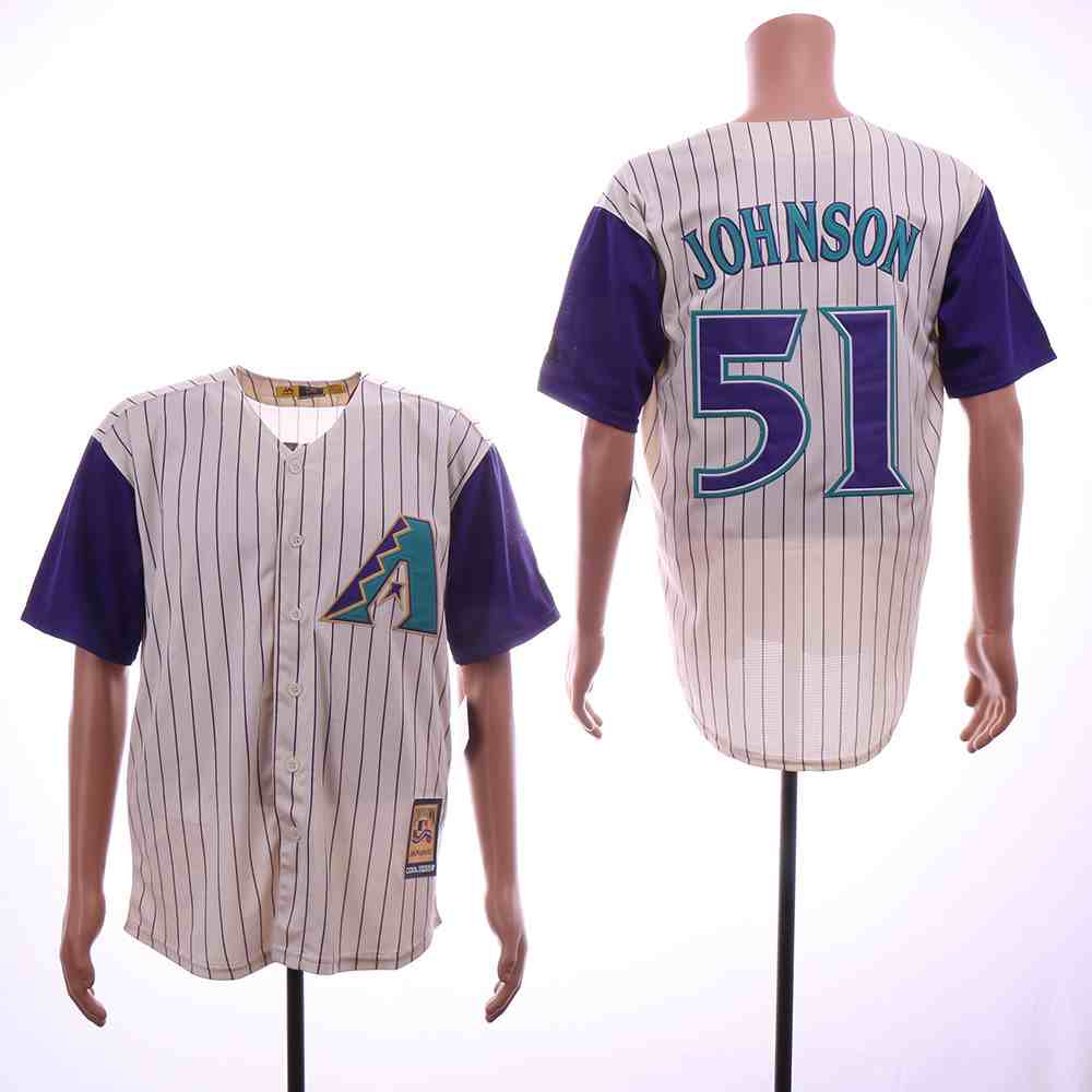 Diamondbacks 51 Randy Johnson Cream Cooperstown Collection Cool Base Jersey