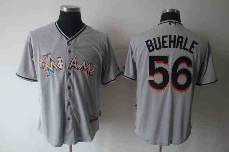 Marlins 56 BUEHRLE grey Jerseys