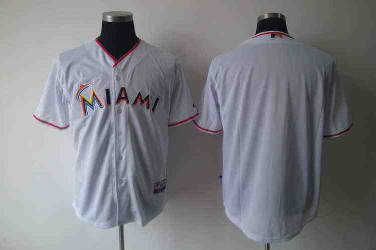 Marlins White blank white jerseys