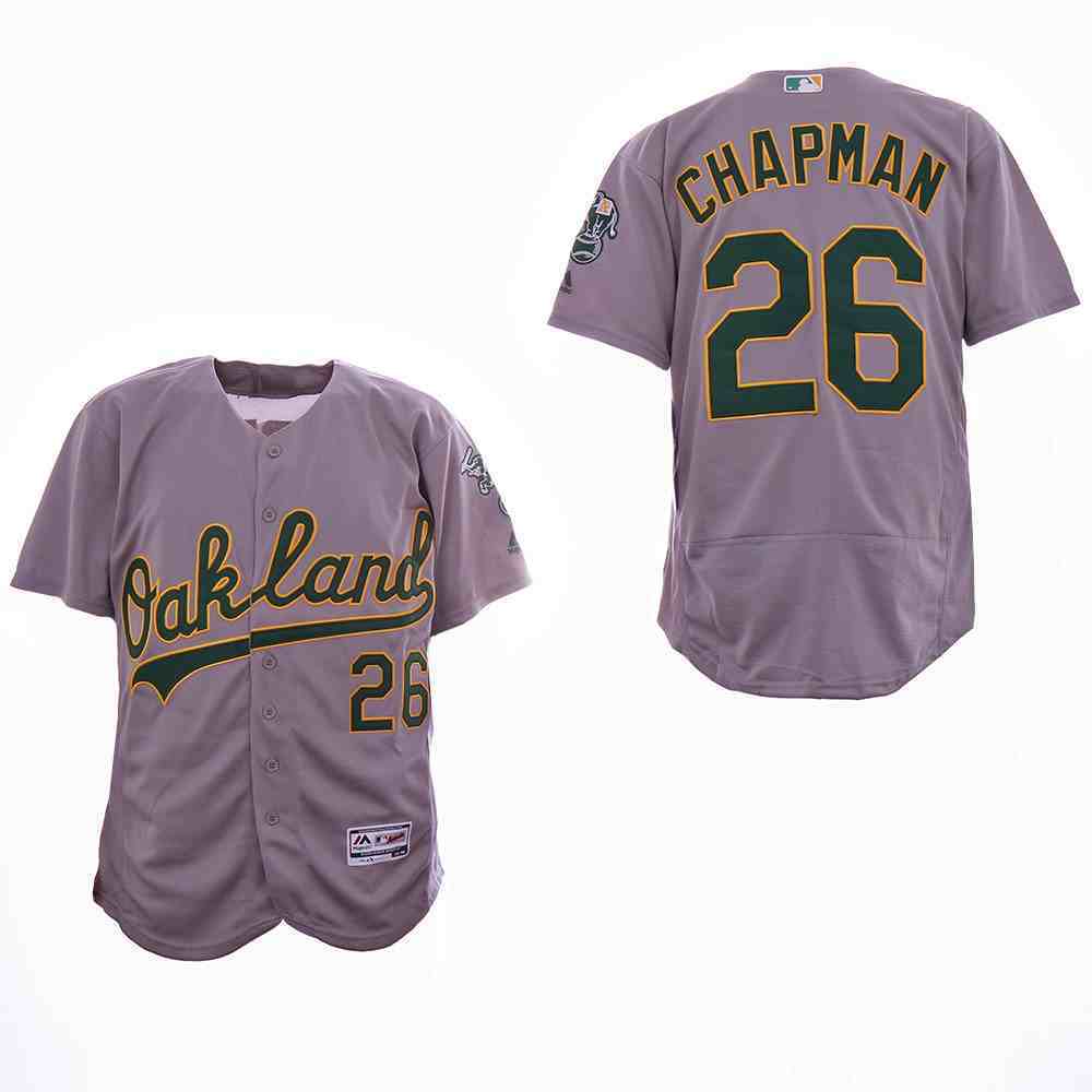 Athletics 26 Matt Chapman Gray Flexbase Jersey
