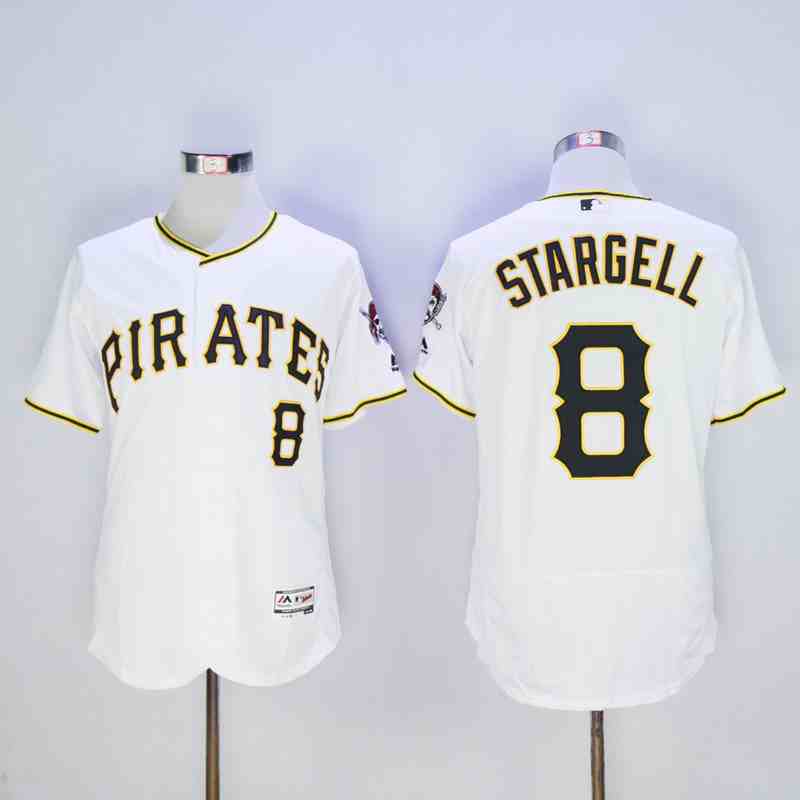 Pirates 8 Willie Stargell White Flexbase Jersey