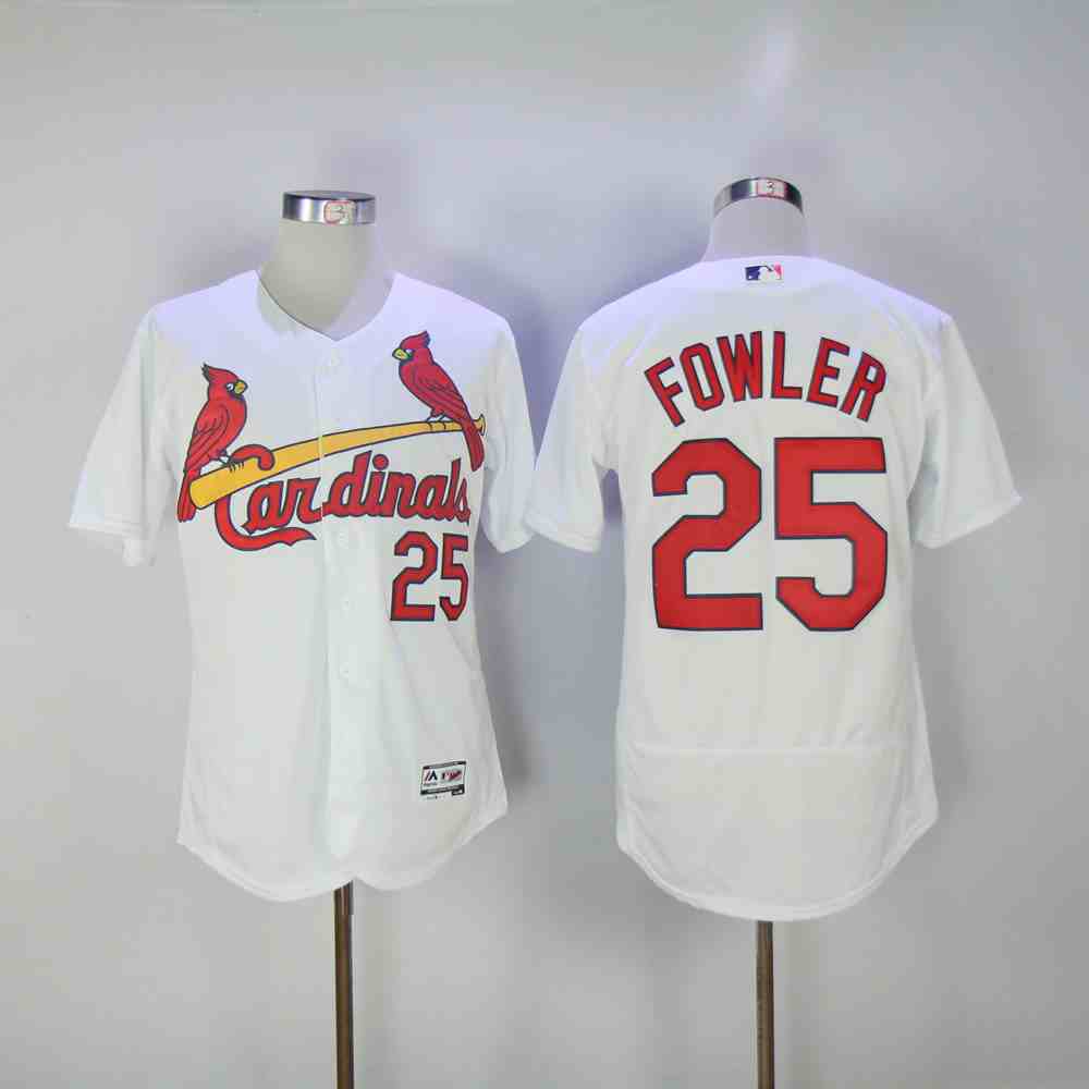 Cardinals 25 Dexter Fowler White Flexbase Jersey