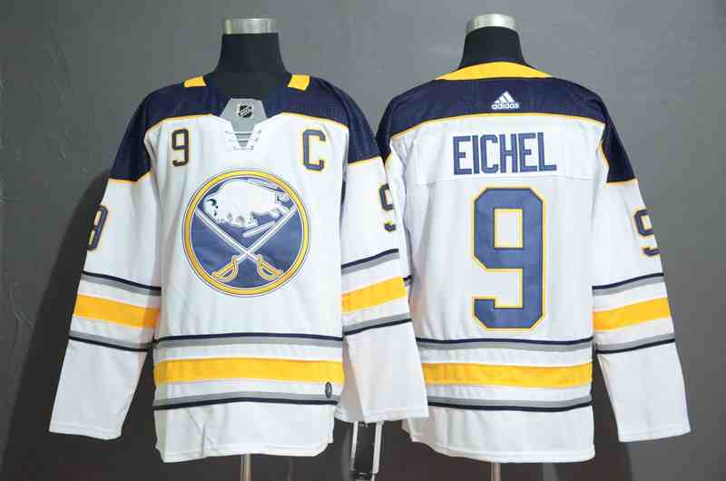 Sabres 9 Jack Eichel White Adidas Jersey
