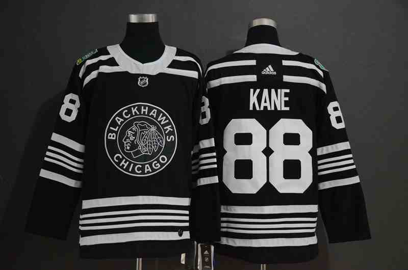 Blackhawks 88 Patrick Kane Black 2019 Winter Classic Adidas Jersey