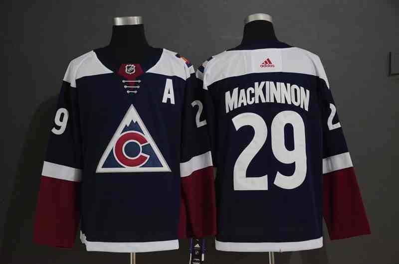 Avalanche 29 Nathan MacKinnon Navy Alternate Adidas Jersey