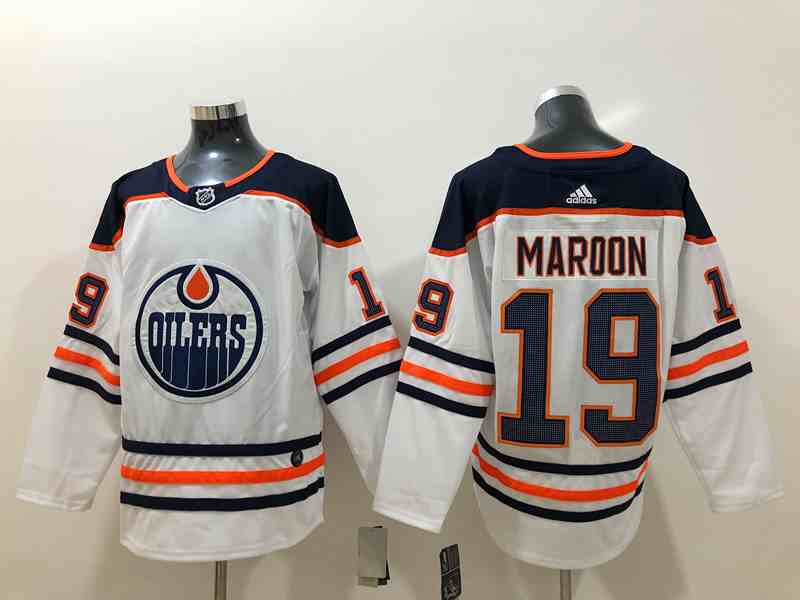 Adidas Oilers 19 Patrick Maroon White Stitched NHL Jersey