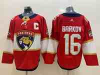 NHL FLORIDA PANTHERS #16 ALEKSANDER BARKOV RED ADIDAS JERSEY