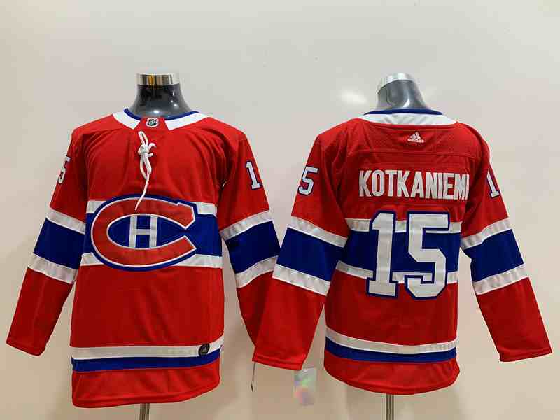 MONTREAL CANADIENS #15 JESPERI KOTKANIEMI RED HOME PREMIER ADIDAS Jerseys