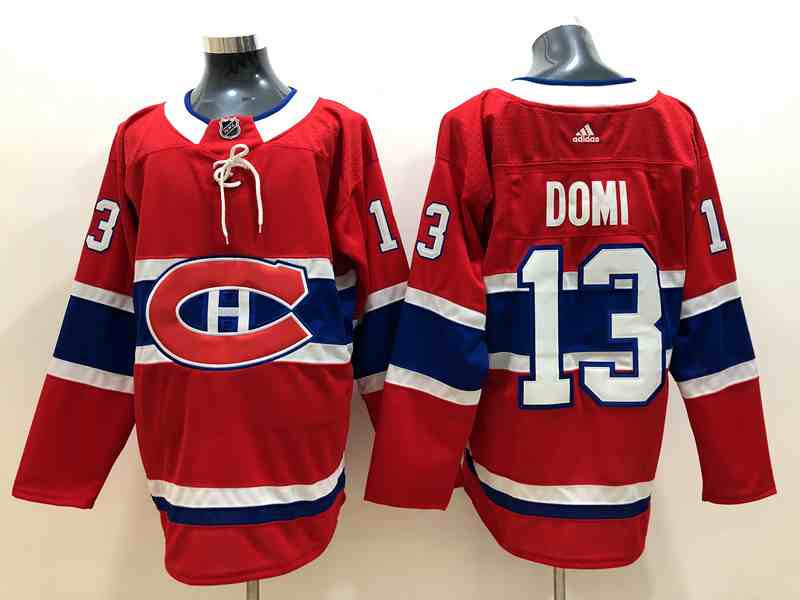 MONTREAL CANADIENS #13 MAX DOMI RED HOME ADIDAS JERSEY