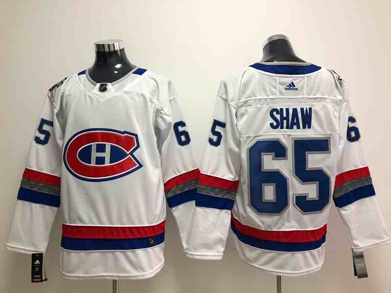 Canadiens 65 Shaw White Adidas Jersey