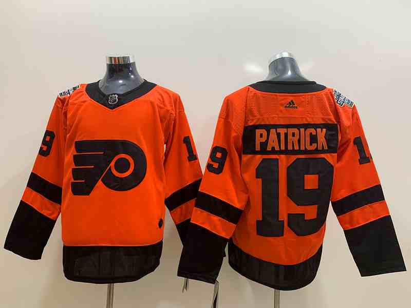 Flyers 19 Nolan Patrick Orange 2019 Stadium Series Adidas Jersey