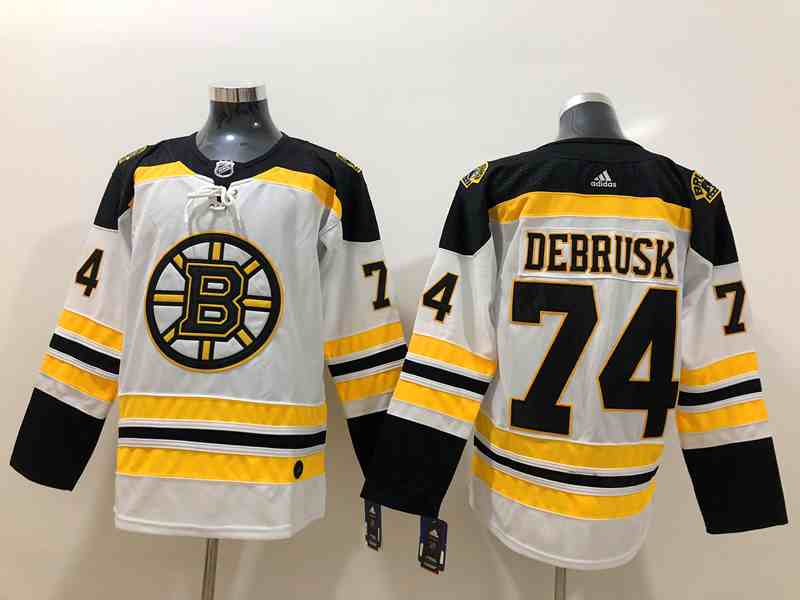 Bruins 74 Jake Debrusk white Adidas Jersey