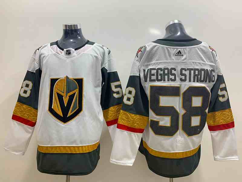 Vegas Golden Knights 58 Vegas Strong White Adidas Jersey