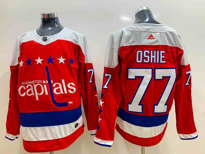 Capitals 77 T.J. Oshie Alternate Red Adidas Jersey