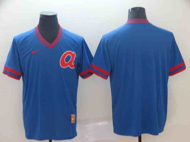 Braves Blank Blue Throwback Jersey