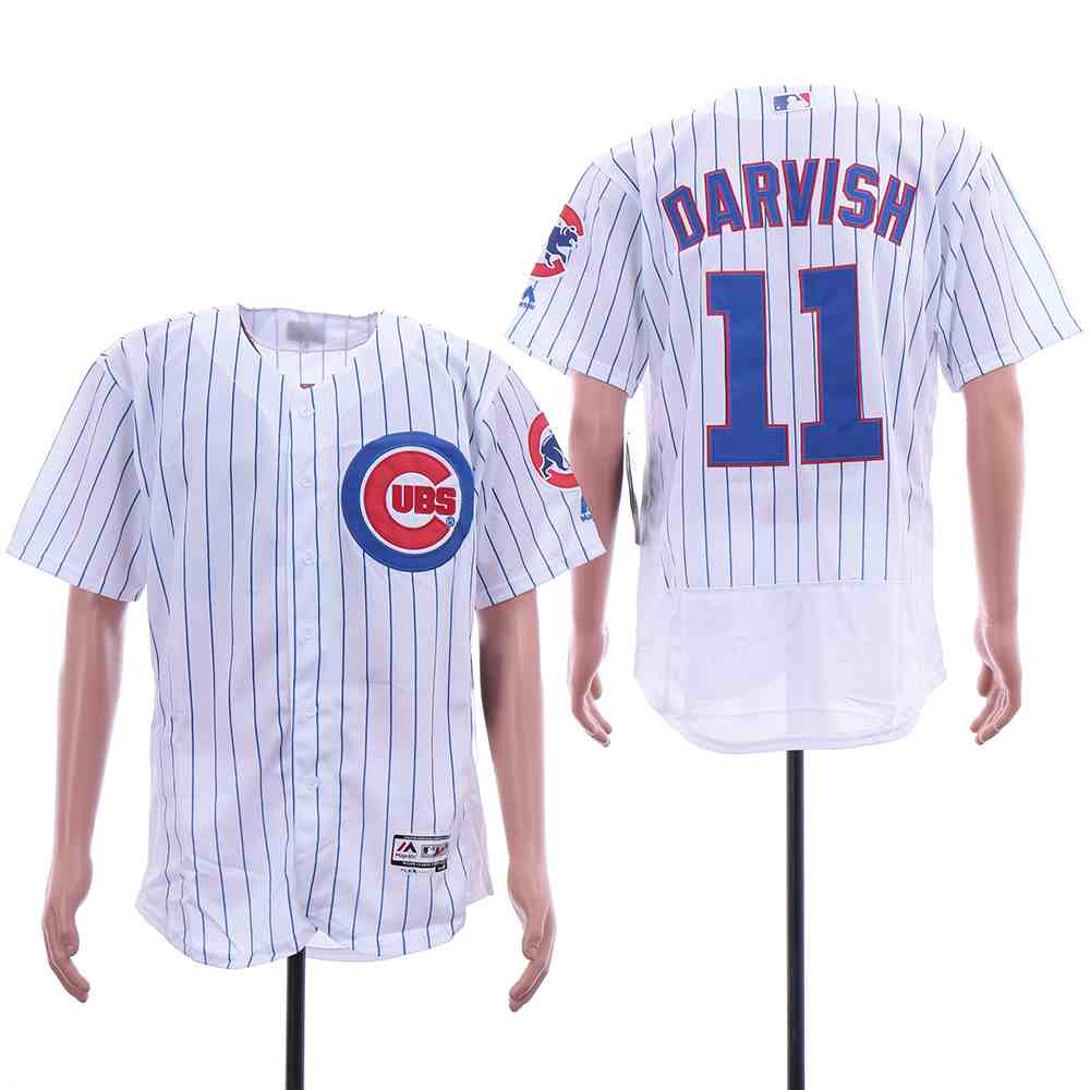 Cubs 11 Yu Darvish White Flexbase Jersey