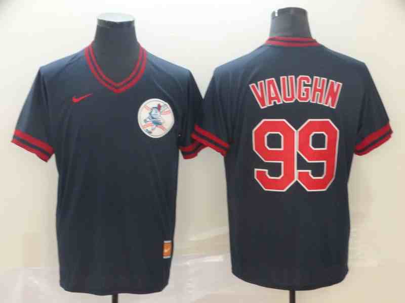 Indians 99 Ricky Vaughn Black Throwback Jersey