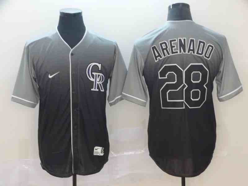 Rockies 28 Nolan Arenado Gray Drift Fashion Jersey