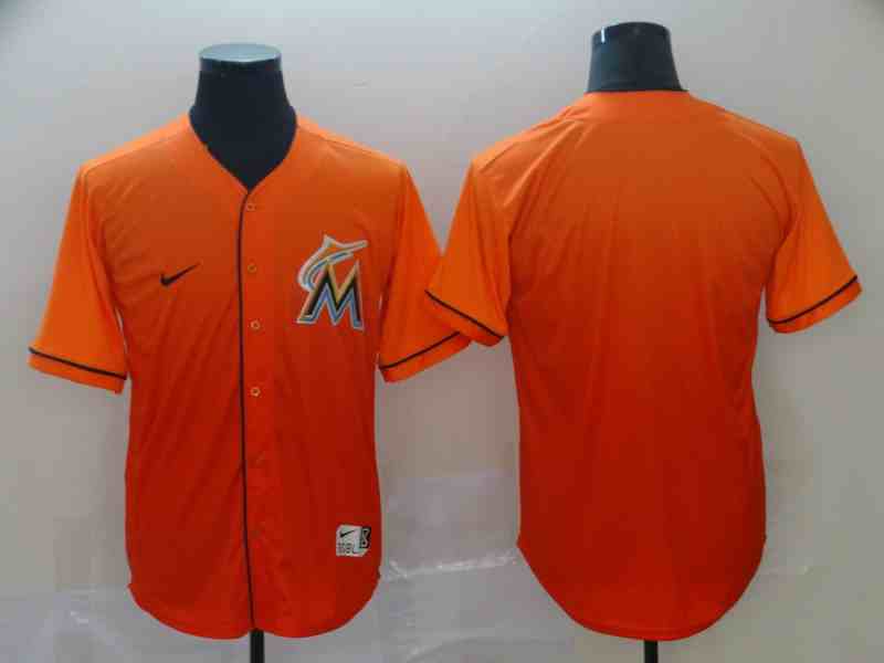 Marlins Blank Orange Drift Fashion Jersey