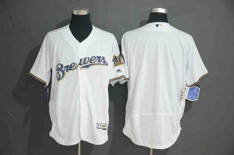Brewers Blank White Flexbase Jersey