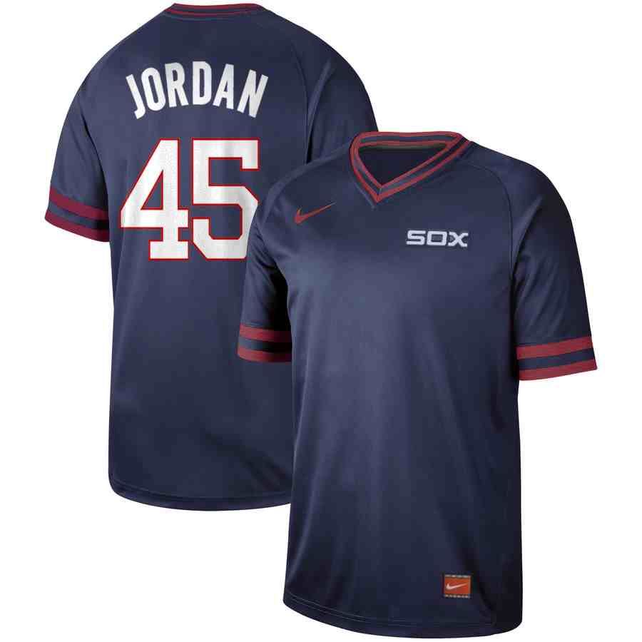 White Sox 45 Michael Jordan Navy Throwback Jersey