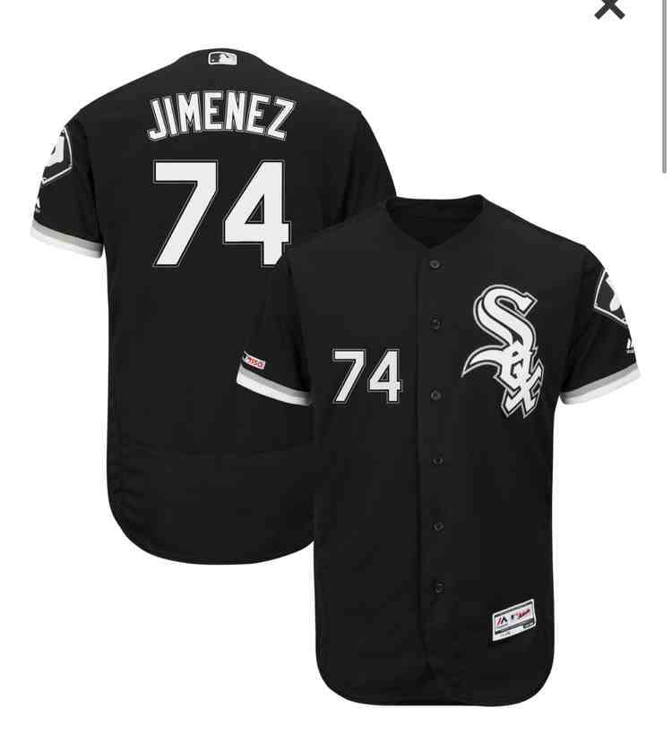 White Sox 74 Eloy Jimenez Black 150th Flexbase Jersey
