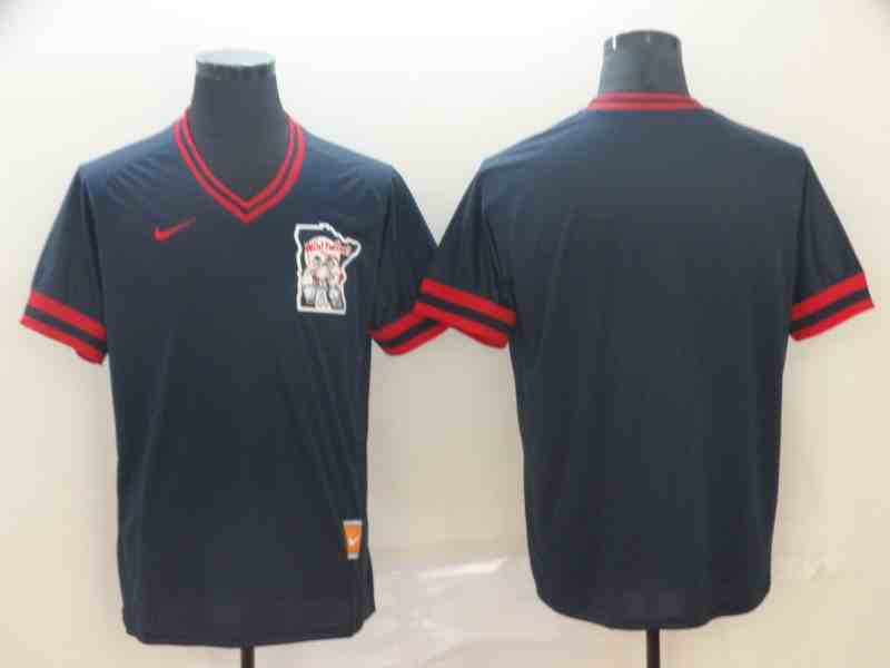 Twins Blank Navy Throwback Jersey